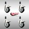 Service Caster 4 Inch 316SS Black Poly Swivel 3/4 Inch Expanding Stem Caster Set Lock Brake SCC-SS316TTLEX20S414-PPUB-BLK-34-4 - alternate 4